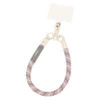 スマホハンドストラップ ストライプ×ピンク LAKOLE/ラコレ