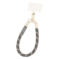 スマホハンドストラップ ストライプ×チャコール LAKOLE/ラコレ