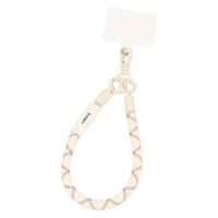 スマホハンドストラップ クロス×アイボリー LAKOLE/ラコレ