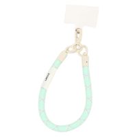 スマホハンドストラップ クロス×ミントグリーン LAKOLE/ラコレ