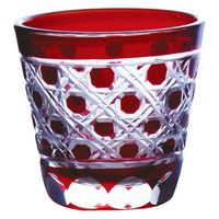 ヤマコー 夢切子 小付 赤 26186 1個（直送品）