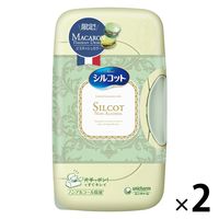 ウェットティッシュ ノンアルコール除菌 シルコット マカロン企画 本体 43枚入 1セット（1個×2）ユニチャーム