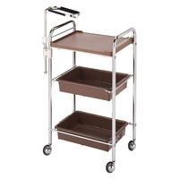 西村製作所 アプリワゴン(トレーアーム付タイプ) 25584802 026(ブラウン) 1台（直送品）