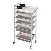 西村製作所 アプリワゴン(カップ付きクリアカラー 25584902 027(シルバー) 1台（直送品）