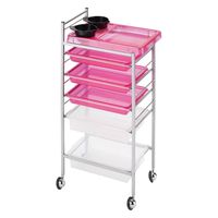 西村製作所 アプリワゴン(カップ付きクリアカラー 25584904 027(ワイン) 1台（直送品）