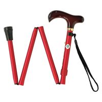 カインドウェア カラーコンパクトステッキ 伸縮折り畳 25570605 KINDCARE CH231144R01(レッド) 1本（直送品）