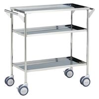 【軒先渡し】西澤医科工業 マツヨシ回診車 三段 01229552 MY-1515(850X450X850) 1台（直送品）