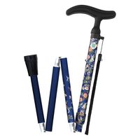 フジホーム ステッキ アクティブグレース(折畳S 25570904 WB5229(ボタニカルネイビー) 1本（直送品）