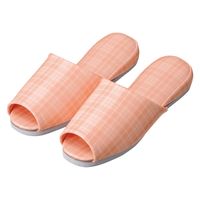 日紅商事 スリッパ(チェック・前開き)大人用 大人用 24359102 ピンク NB5002(20ソクイリ) 1梱(20足)（直送品）