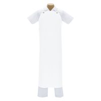 ジンナイ 防水ソフトエプロン(ソフト胸付前掛) 23625900 ホワイト 550(M) 1枚（直送品）