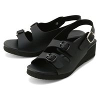 キクスイサンダル 2バックルサンダル 25343804 S KS-102(ブラック) 1足　ナースサンダル（直送品）