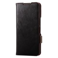 AQUOS wish4 ケース レザー 手帳型 衝撃吸収 スタンド機能付 ブラック PM-S241PLFYBK エレコム 1個（直送品）