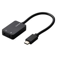 USB Type-C オーディオ変換アダプタ TypeC機器対応 ブラック USB-CADC