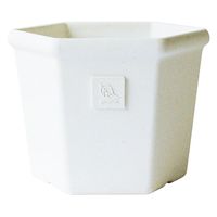 八幡化成 エコポット六角型 280 ホワイト 237532 1個