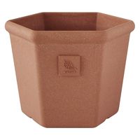 八幡化成 エコポット 六角型 200 素焼き調UG 213628 1個