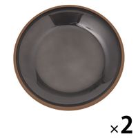 まるで陶器プレート（L） チャコール 1セット（2枚） LAKOLE/ラコレ