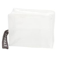 （SPA&TRAVEL）スクエアポーチ クリア×チャコール LAKOLE/ラコレ