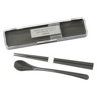 モノクロ箸&スプーンセット ブラック LAKOLE/ラコレ