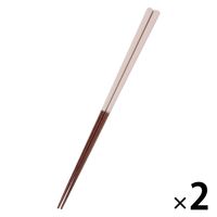 カラースリム箸 ピンク 1セット（2膳） LAKOLE/ラコレ