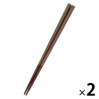 手になじむ箸 レッド（21cm） 1セット（2膳） LAKOLE/ラコレ