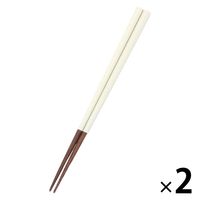 手になじむ箸 ホワイト（21cm） 1セット（2膳） LAKOLE/ラコレ