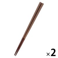 手になじむ箸 レッド（23cm） 1セット（2膳） LAKOLE/ラコレ