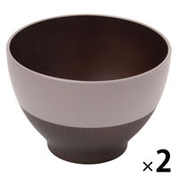 SMOKY塗分け汁椀 スモーキーレッド 1セット（2個） LAKOLE/ラコレ