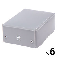 【LAKOLE/ラコレ】 デスクボックス（S） グレー 1セット（1個×6）