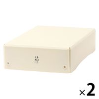 デスクボックス（M） アイボリー 1セット（1個×2） LAKOLE/ラコレ