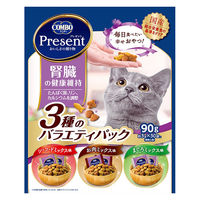 コンボ プレゼント 腎臓の健康維持 3種のバラエティパック 国産 90g（約3g×30袋）1袋 日本ペットフード 猫用 おやつ