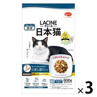 ラシーネ 日本猫 にぼし削り入り 国産 600g（150g×4袋）1セット（1袋×3）日本ペットフード キャットフード