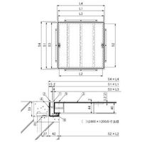 第一機材 大口径マシンハッチ BHー7SL BH-7SL1100X1100カイヘイグツキ 1台（直送品）