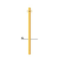 サンポール ピラー スチール製 FPA-7U4-F11(Y) 1本（直送品）