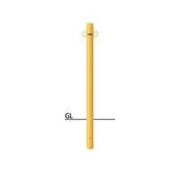 サンポール ピラー スチール製 FPA-7U-F11(Y) 1本（直送品）