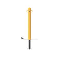 サンポール ピラー スチール製 FPA-8S-F11(Y) 1本（直送品）