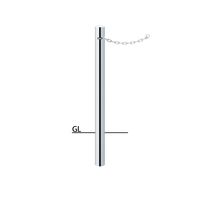 サンポール ピラー ステンレス製 クサリ内蔵 PA-8UC 1本（直送品）