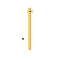 サンポール ピラー スチール製 FPA-8U-F11(Y) 1本（直送品）