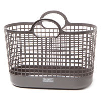 やわらかランドリーバスケット（L） チャコール LAKOLE/ラコレ