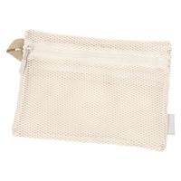 【LAKOLE/ラコレ】 メッシュフラットポーチ（L） アイボリー