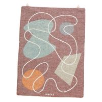 幾何学柄ジャカードタペ レッド LAKOLE/ラコレ