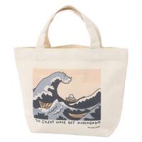 【LAKOLE/ラコレ】 （世界の名作）ランチトートバッグ 神奈川沖浪裏