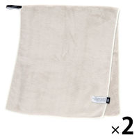 【LAKOLE/ラコレ】 クイックドライフェイスタオル アイボリー 1セット（1枚×2）