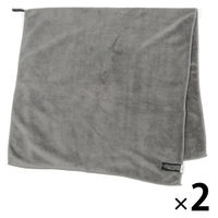 【LAKOLE/ラコレ】 クイックドライバスタオル チャコール 1セット（1枚×2）