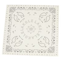 【LAKOLE/ラコレ】 コットン製バンダナ アイボリー