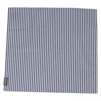 コットンプリントハンカチ（ストライプ） ブルー LAKOLE/ラコレ