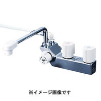 KVK KV KF207NR3 デッキ一時止水2シャワー 左300P 1個（直送品）