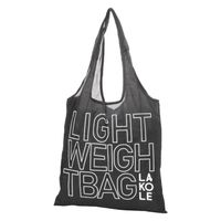 超軽量 ボールエコバッグ ブラック×ブラック LAKOLE/ラコレ