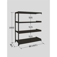 サカエ ラークラック(ブラック/150kg/高さ1800/連結) RLK-1524R 1台（直送品）