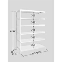 サカエ ラークラック(ホワイト/150kg/高さ2100/連結) RLS-2546R 1台（直送品）