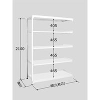 サカエ ラークラック(ホワイト/150kg/高さ2100/連結) RLS-2715R 1台（直送品）